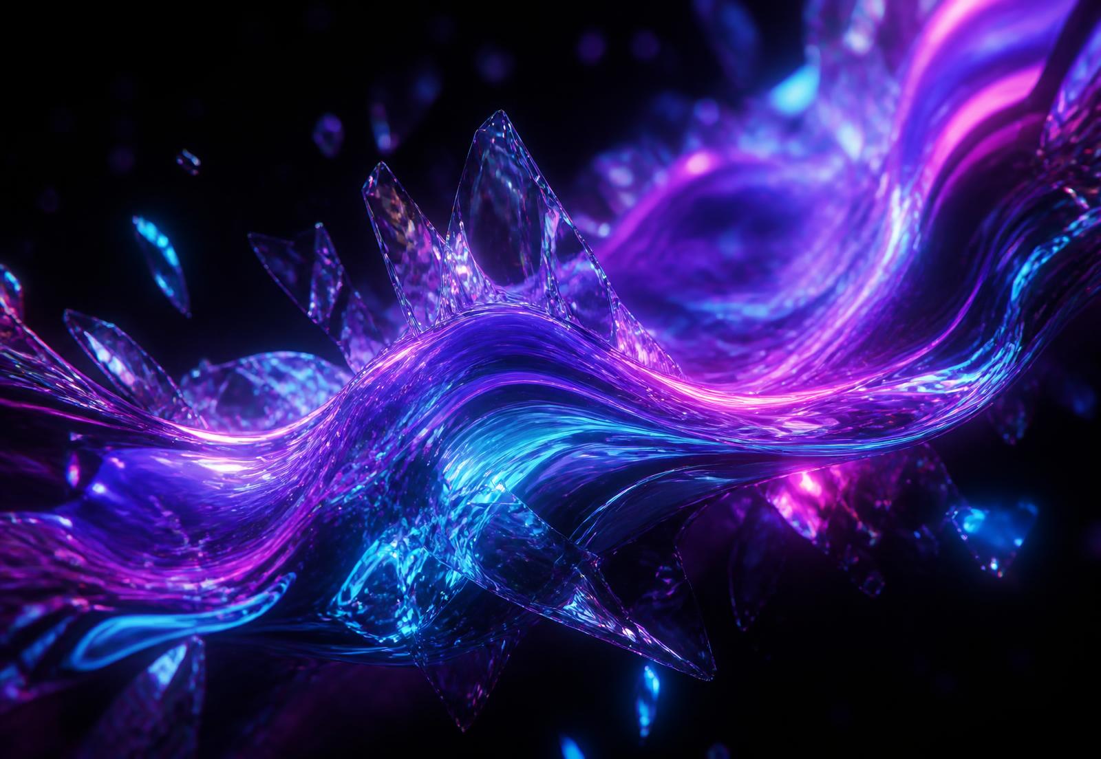 Abstract neon light ribbon representing Xnora's AI video engine